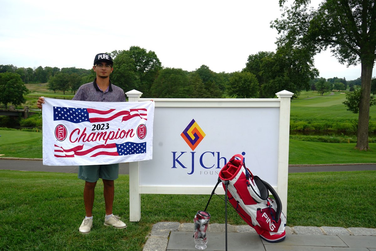 AJGAGolf's tweet photo. New champion in Bedminster!

Uzair Mirza (-3) achieves his first AJGA win after a low final round at #KJChoiJr! https://t.co/SIAaeSR8VI
