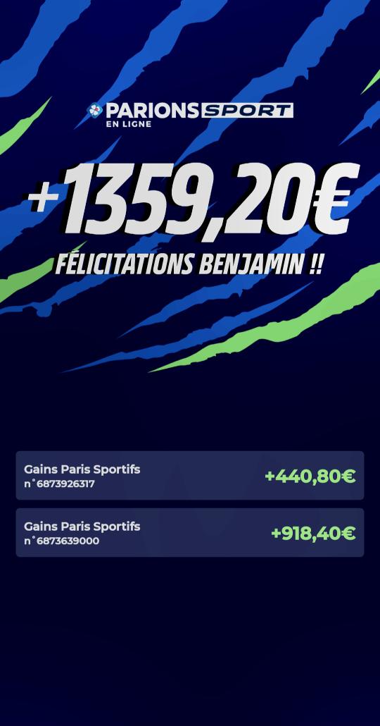 BonnetBenjamin's tweet image. Une bien belle soirée ! @ParionsSport 
@nou_pronosoft @PronoNRV