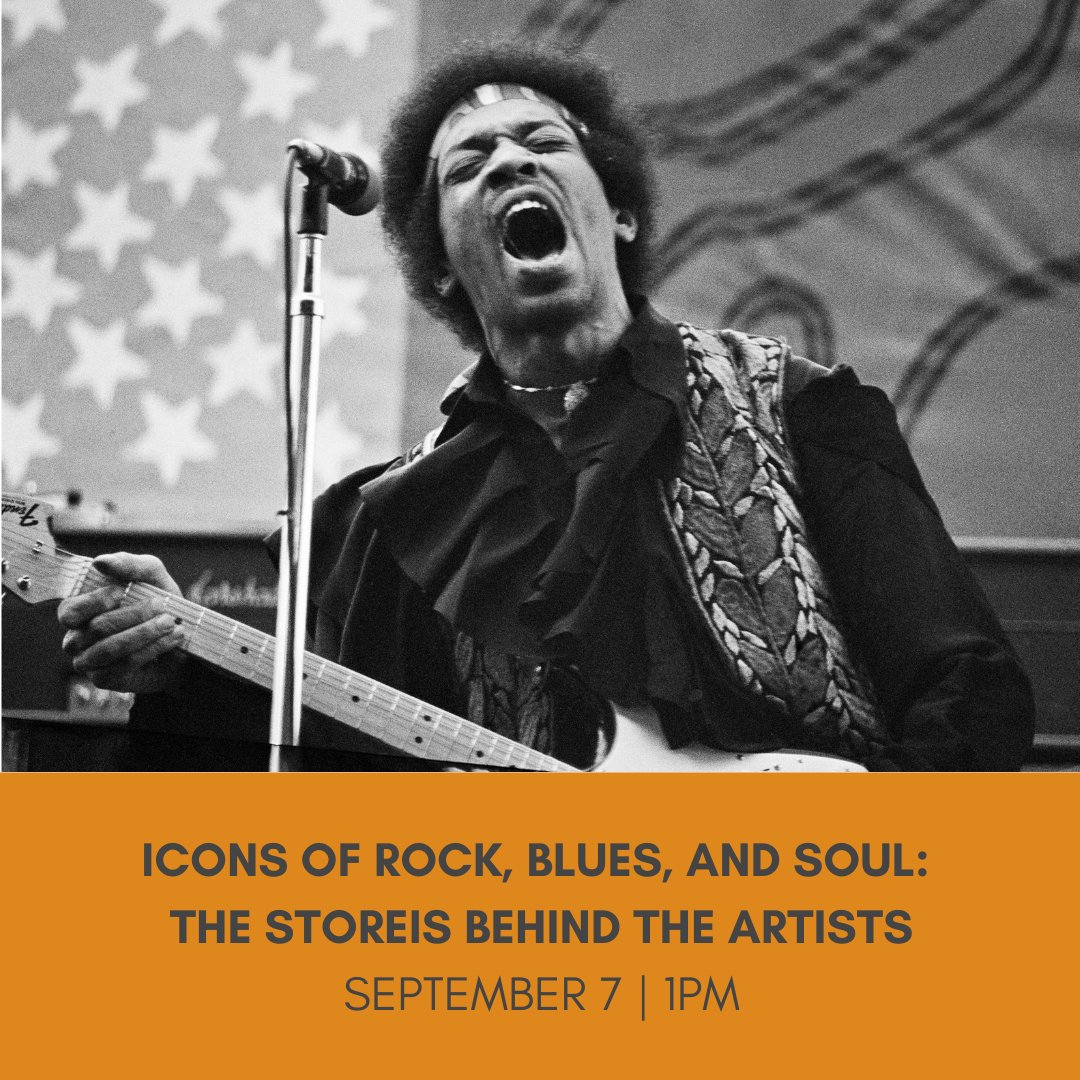 LorenzoCenter's tweet photo. Join us for Icons of Rock, Blues, and Soul: The Stories Behind the Artists. This presentation by Ron Kischuck will be an overview of rock music, discussing artists featured in the exhibit. Register today! https://t.co/GJXJ6YD8w2
#frontrowcenter #rock #blues #soul #exhibit https://t.co/nCdtm2L7ih