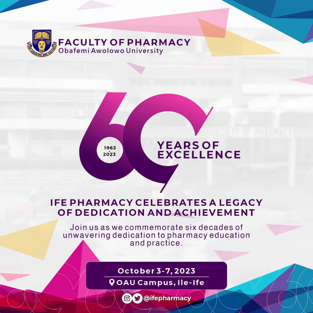 TheGreatestIFE's tweet photo. IFE Pharmacy @ 60!

@ifepharmacy Congratulations 👏 🎉 #OAUTwitter #xOAU https://t.co/W2ifSbBk4b