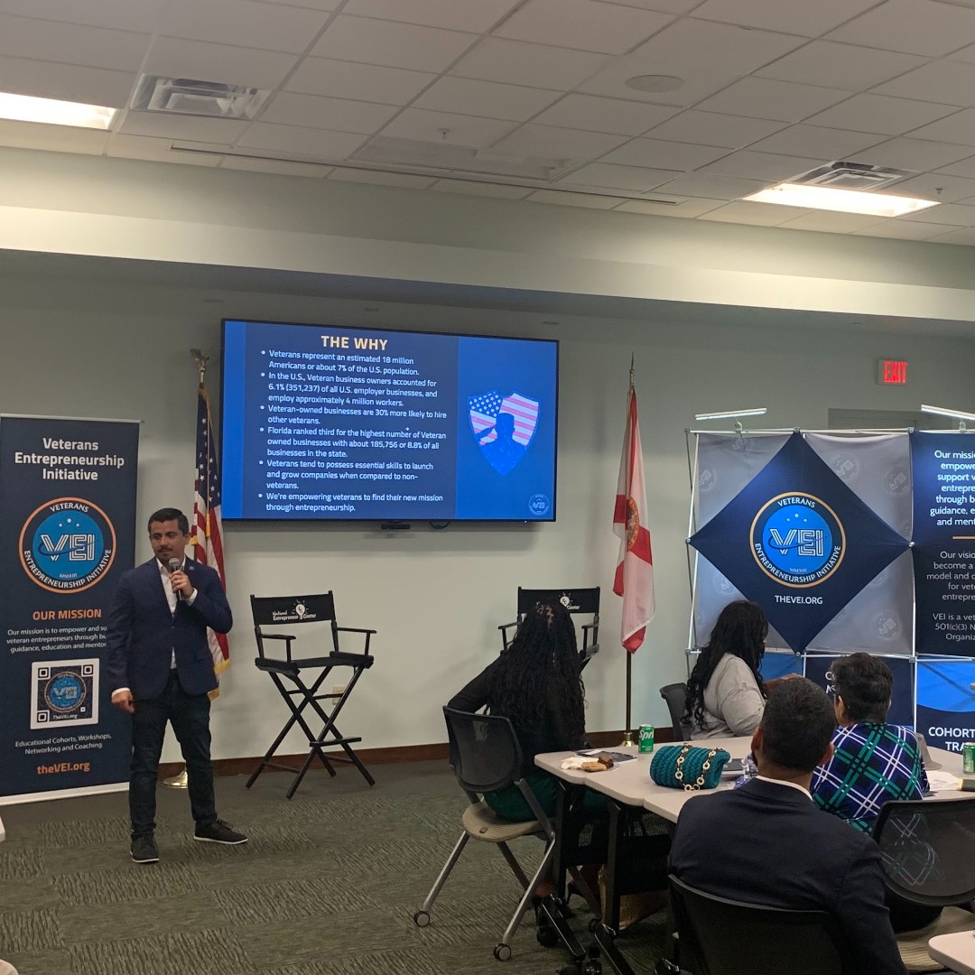 VetsFL's tweet photo. So many veterans pursuing their entrepreneurial dreams at the @veicenter open house in Orlando Wednesday night! We are proud to partner with the VEI team to help all veterans at every stage of their business journey.
#veterans #florida #entrepreneur #vetrepreneur #floridavets https://t.co/dIiuetoBd6