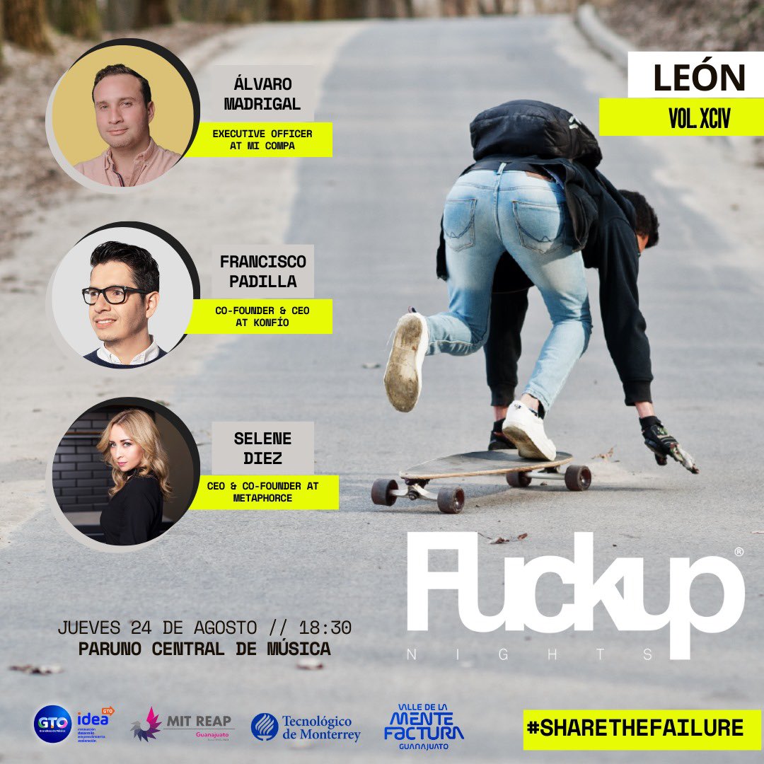 Nos vemos a las 7 en Paruno!   #fuckupnights #sharethefailure