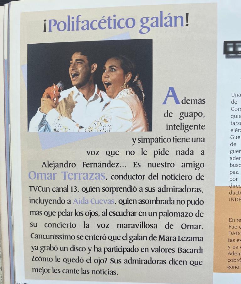 🔙  #tbt Hace 2 décadas, tuve el honor de que Aida Cuevas me extendiera la invitación para unirme a la familia de IM Discos, con mi álbum 'Bachata de Colores'.
¡Un paso inolvidable en mi carrera musical! 🎶🎵
.
#OmarTerrazaz #musica #flashback #recuerdos #throwback #Mexico