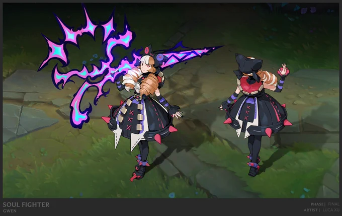 Soul Fighter Gwen Concept Art by Luca Xu 
