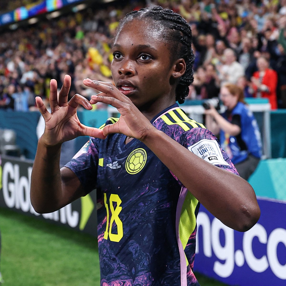 FIFAWWC's tweet photo. South America's best-performing side at the 2023 #FIFAWWC. 🇨🇴💫 

@FCFSeleccionCol | #BeyondGreatness