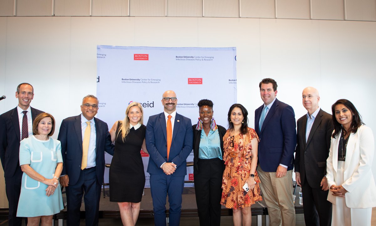 #tbt to last Thursday's <a href="/BUCEID/">Center on Emerging Infectious Diseases (CEID)</a> event "Reflecting on One Year of MPOX Response" and a heart felt thanks to our incredible speakers. And to all those who attended.
<a href="/ashishkjha/">Ashish K. Jha</a>
<a href="/NikkiRomanik/">Dr. Nikki Romanik</a>
<a href="/dr_demetre/">DrDemetre</a>
<a href="/Mizadrianna/">Adrianna Boulin</a>
<a href="/celinegounder/">Céline Gounder, MD, ScM, FIDSA 🇺🇦</a> 

We will have an updated video up soon.