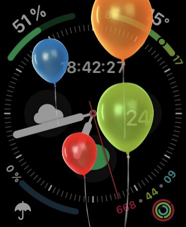Шарики в Твиттере ✅

Шарики на Apple Watch ✅ 

Шарики в реальности ❌

Такое оно, взрослое др