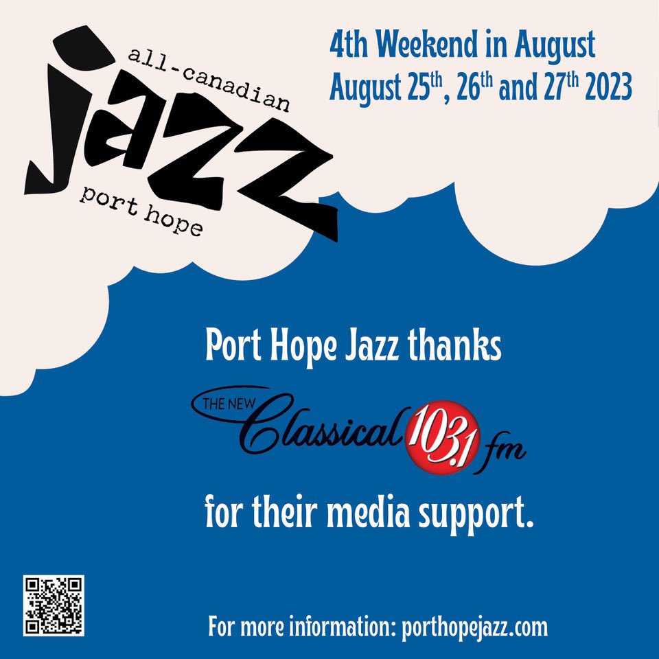 Residents can indulge in “the best of Canadian jazz music” with 10 concerts at seven Port Hope eateries this weekend. We appreciate Classical 103.1 FM for their fantastic media support.  #allcanadianjazz #porthopeontario #jazz #livemusic #festival #blues
