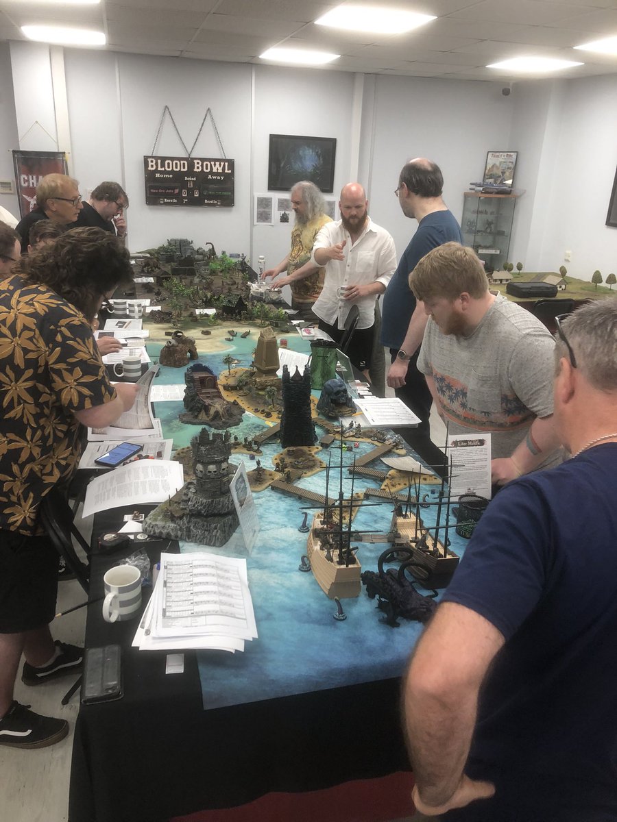 Mordheimer's tweet photo. Mordheimers made landfall on the Isthmus of #Lustria on the weekend. #Mordheim narrative campaign fun hosted by @EntoymentUK https://t.co/p4sztDnZYR