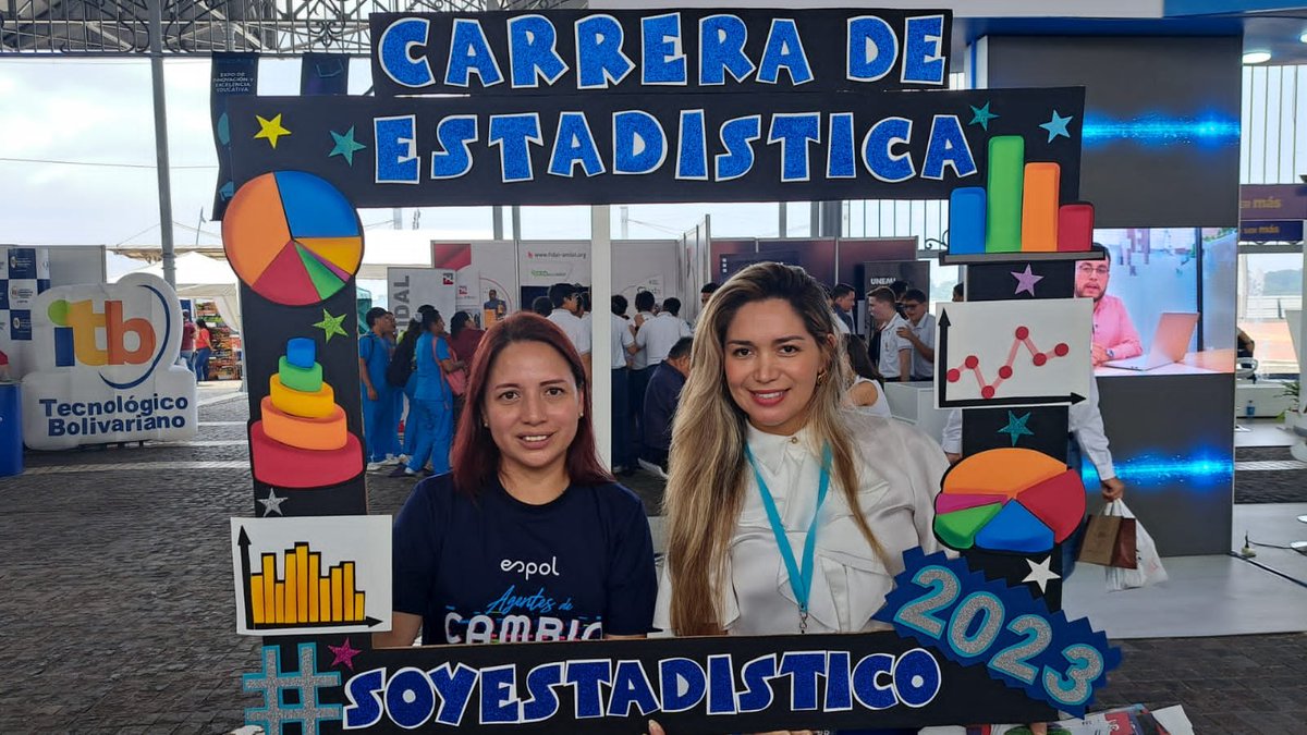 FCNM_Espol's tweet photo. La carrera de estadística estuvo presente en la feria educativa más grande del país, #EDUCOM2023 . 🙋🏻

El Congreso internacional reunió a docentes, padres, estudiantes y profesionales con el fin de ofrecer nuevas alternativas para la formación de los jóvenes. https://t.co/Kpy0rxuPBn