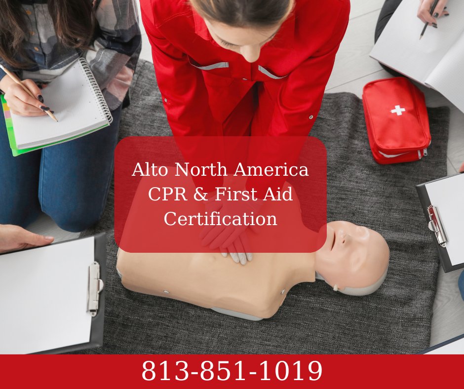 AltoFirstAidCPR's tweet image. Adult and Pediatric First Aid/CPR/AED Training
This course will prepare you to recognize and care for a variety of first aid, breathing and cardiac emergencies involving adults, children and infants. Also, this training meets OSHA/workplace requirements. Call today! 813-851-1019