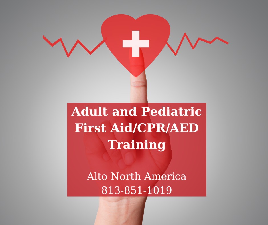 AltoFirstAidCPR's tweet image. It's time to get certified! Alto North America is now offering CPR, First Aid, and AED certification for businesses and organizations in the greater Tampa Florida area. Our team of experienced professionals can provide in-house training, offsite training, and weekly classes.