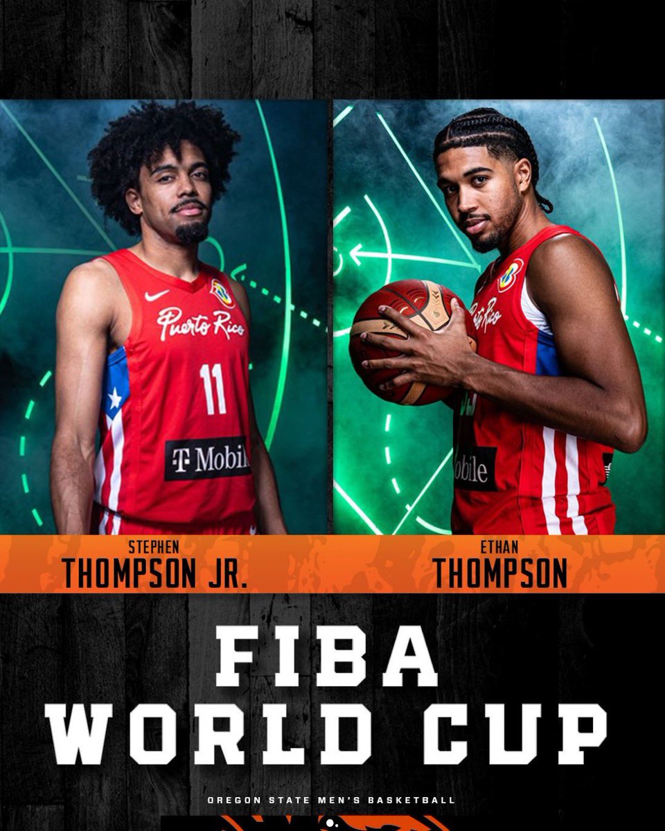 BeaverMBB's tweet photo. Wishing the best of luck to Stephen Thompson Jr. and Ethan Thompson as they get ready to compete for Puerto Rico at the FIBA World starting tomorrow! 🇵🇷🏀

#GoBeavs https://t.co/FBkcHdUqHv