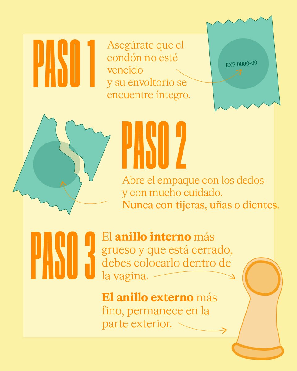 seremisalud10's tweet image. Conoce las características y el uso correcto del #CondónInterno o de vagina para prevenir infecciones de transmisión sexual y #VIH.
Más info👉bityl.co/KMIe