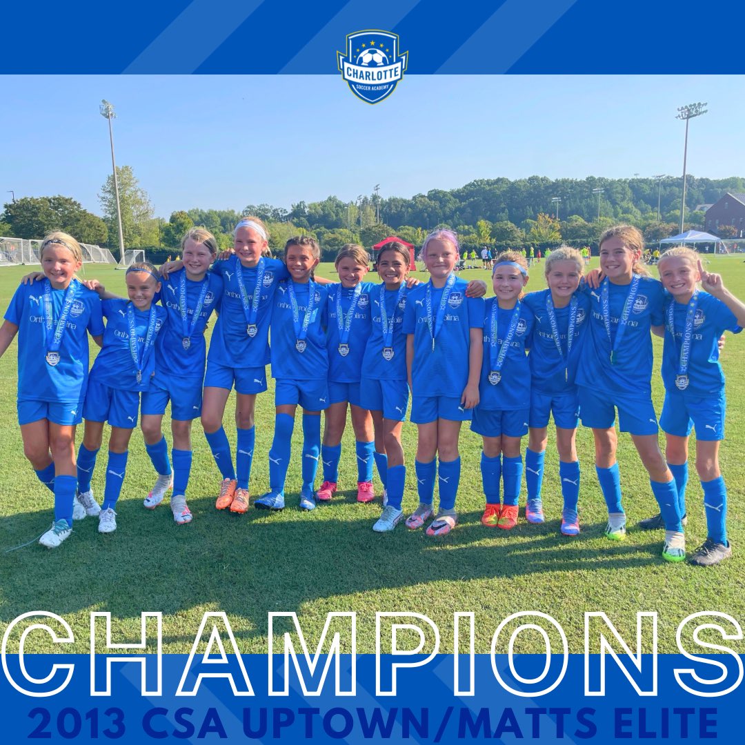 CSA_Soccer's tweet image. Congratulations to these #champions of the @DICKS Sporting Goods Charlotte Invitational 👏 

🥇13 CLT Roma Elite 1
🥇13 Uptown/Matts Elite
🥇12 CLT Elite 2
🥇11 CLT Roma Elite 1
🥇11 CLT SA Blue RL
🥇10 CLT Liga
🥇09 North/Hville King
🥇08 Elite 64 
🥇05 Uptown/Matts King
