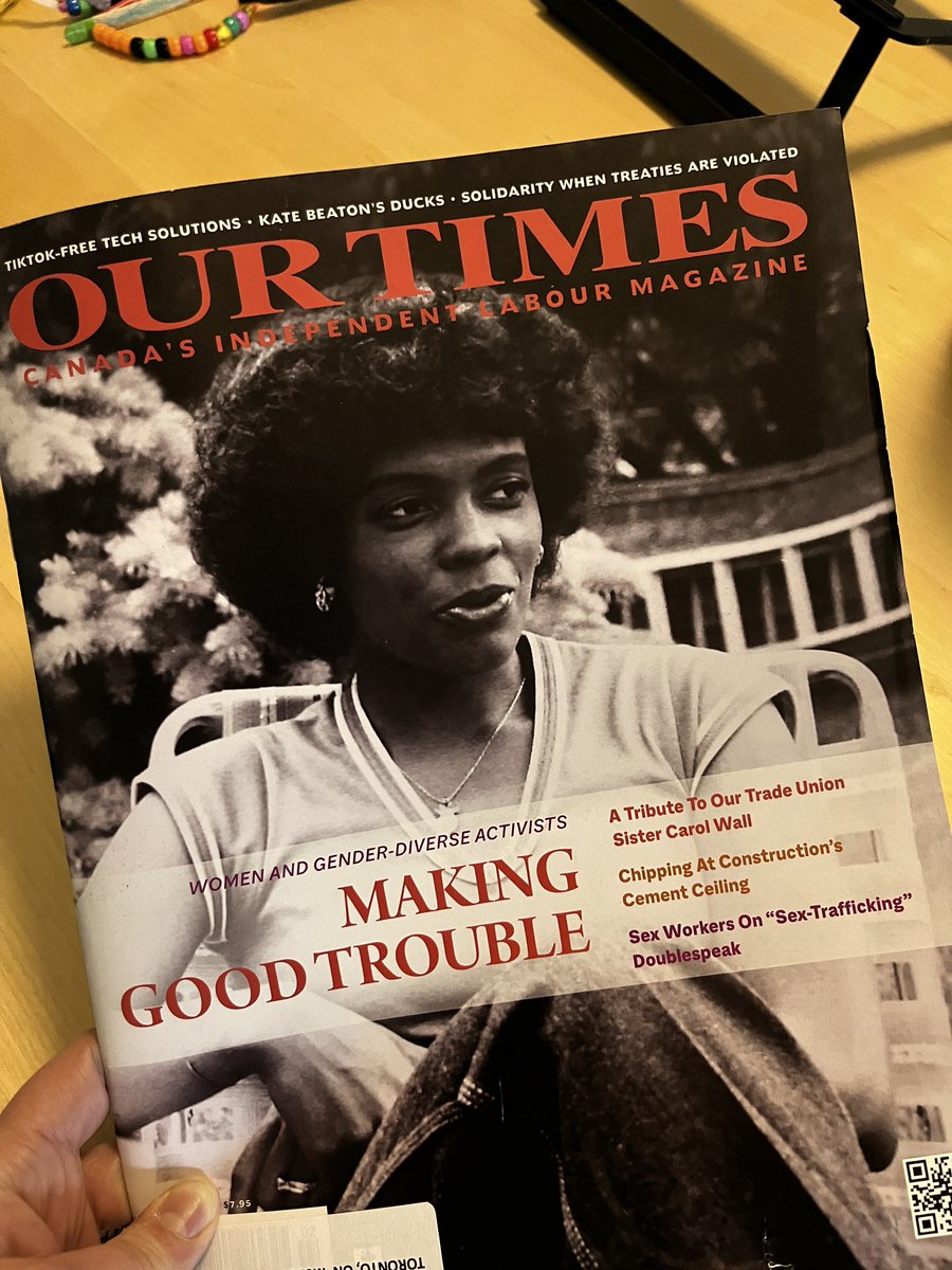 Tears in eyes receiving the latest edition of <a href="/OurTimesMag/">Our Times</a> in the mail today with a beautiful tribute to Carol Wall (organized by <a href="/SueGenge/">Sue Genge</a>!). #canlab