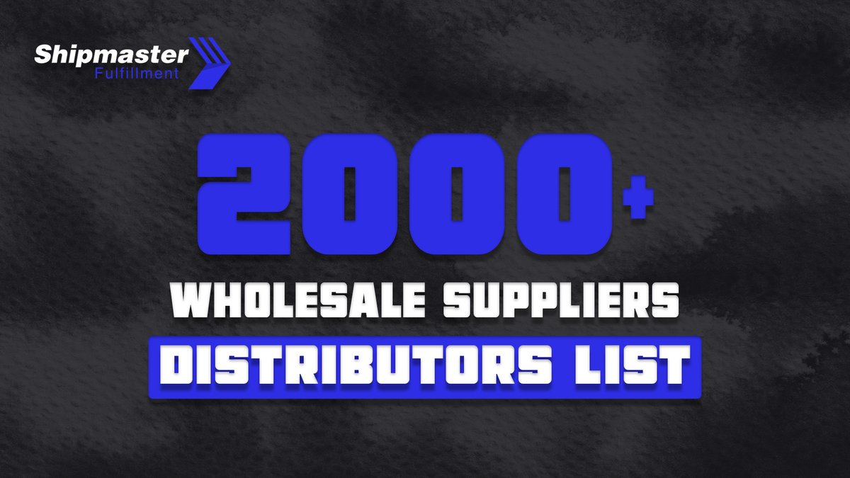 FREE list of 2000+ Wholesale Distributors - Like, Retweet &amp; Comment "DM" and we'll send it to you 📩