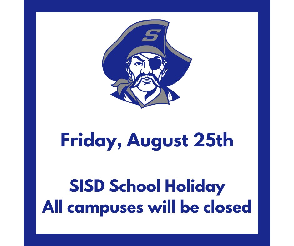 Tomorrow, August 25th, is a school holiday for students and staff. All campuses will be closed.

Mañana, 25 de agosto, es un feriado escolar para los estudiantes y el personal. Todos los campus estarán cerrados.