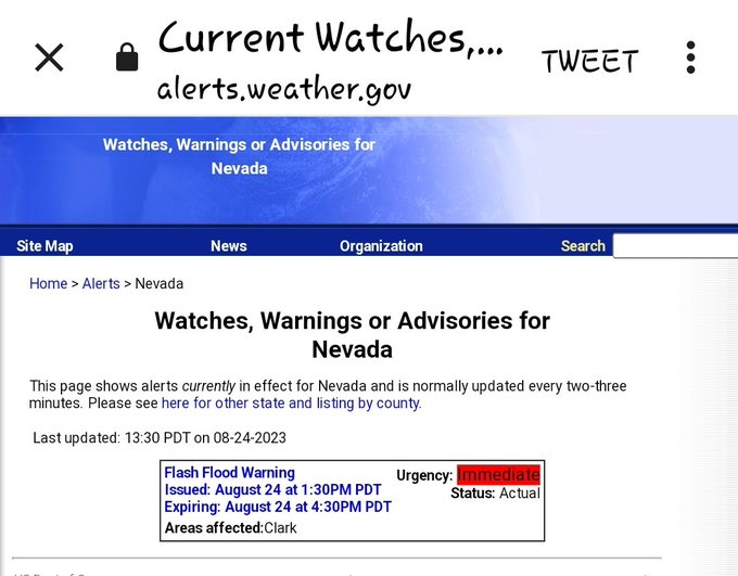 Heads up, Vegas. Mother Nature isn't done her raging. 😂  https://t.co/vDfzDLpjml https://t.co/1FldTn