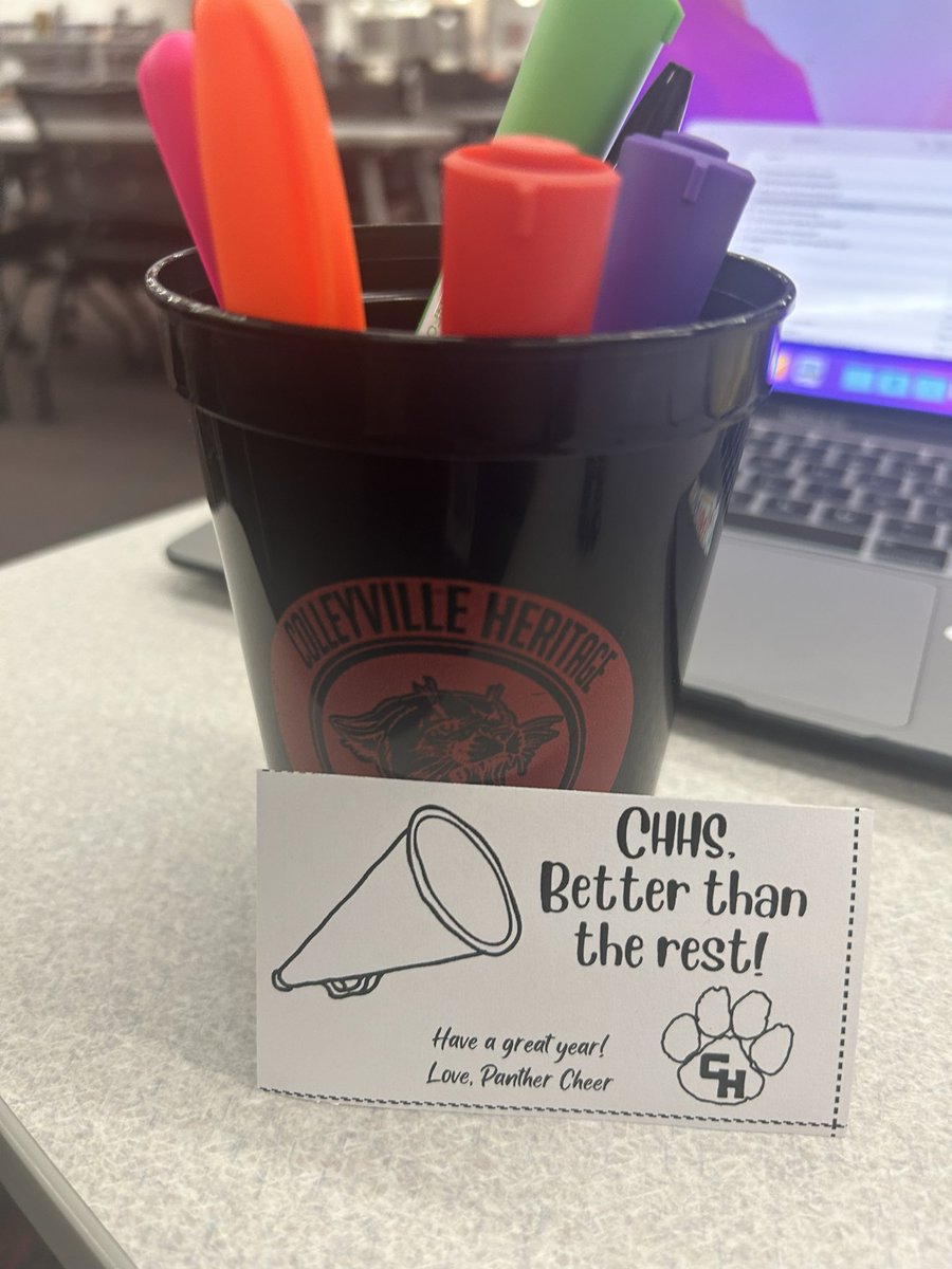 Teachers LOVE school supplies! Thanks <a href="/ch_panthercheer/">Colleyville Heritage Panther Cheer</a> for the goodies! 🐾❤️