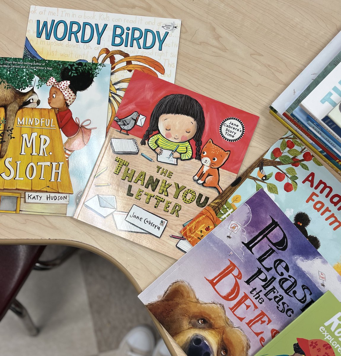 BilalsPreKClass's tweet photo. Books always make me smile!! π₯°π₯³ A HUGE thank you to @KPMG for letting me shop for these new books for our classroom, and to @kecarlson for organizing all the details!! ππ #literacyislife #themebooks #representationmatters https://t.co/FWiF789bae