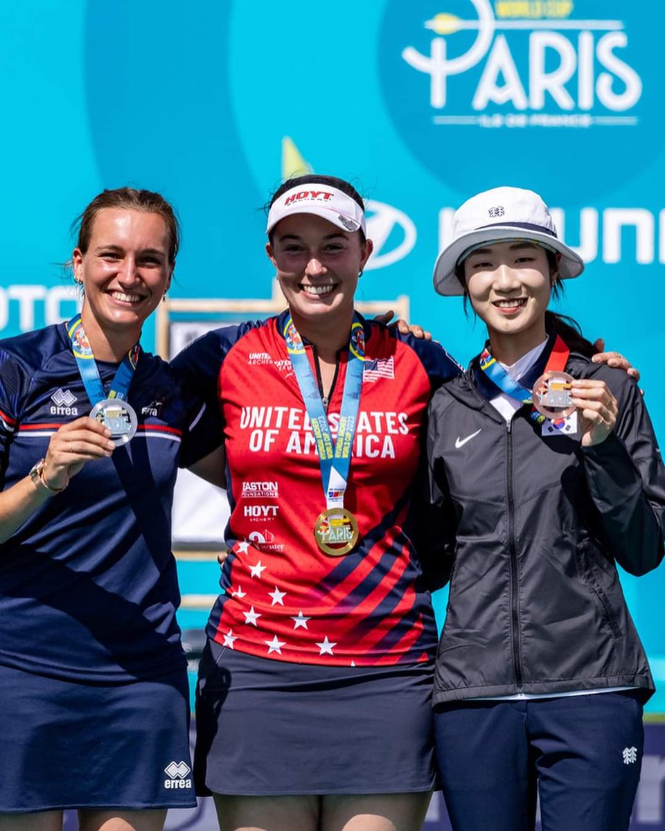 conquestarchery's tweet photo. Congratulations to Casey Kaufhold on a fantastic win at the World Cup in Paris using the Smacdown .500 Pro!

#ConquestArchery #TargetArchery #Stabilizer #Archery #Arrows https://t.co/9va2RFSjB1
