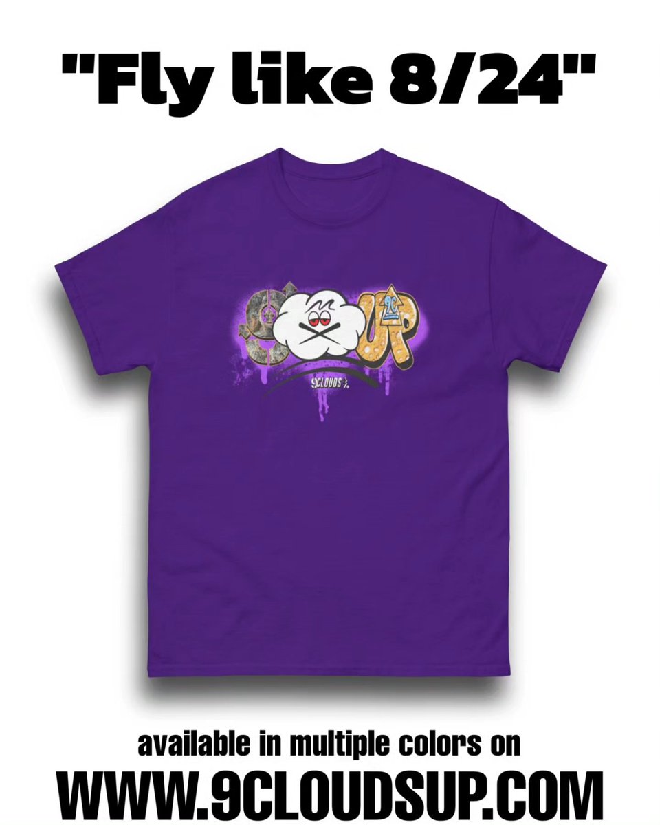 🚨🚨🚨🚨🚨

WE ARE BACK WITH ANOTHER DROP FOR THIS YEAR 

REVAMPED 😎 

“FLY LIKE 8/24” 🐍🟣

AVAILABLE NOW❗️

OG WHITE AND BRAND NEW PURPLE &amp; BLACK COLOR-WAYS