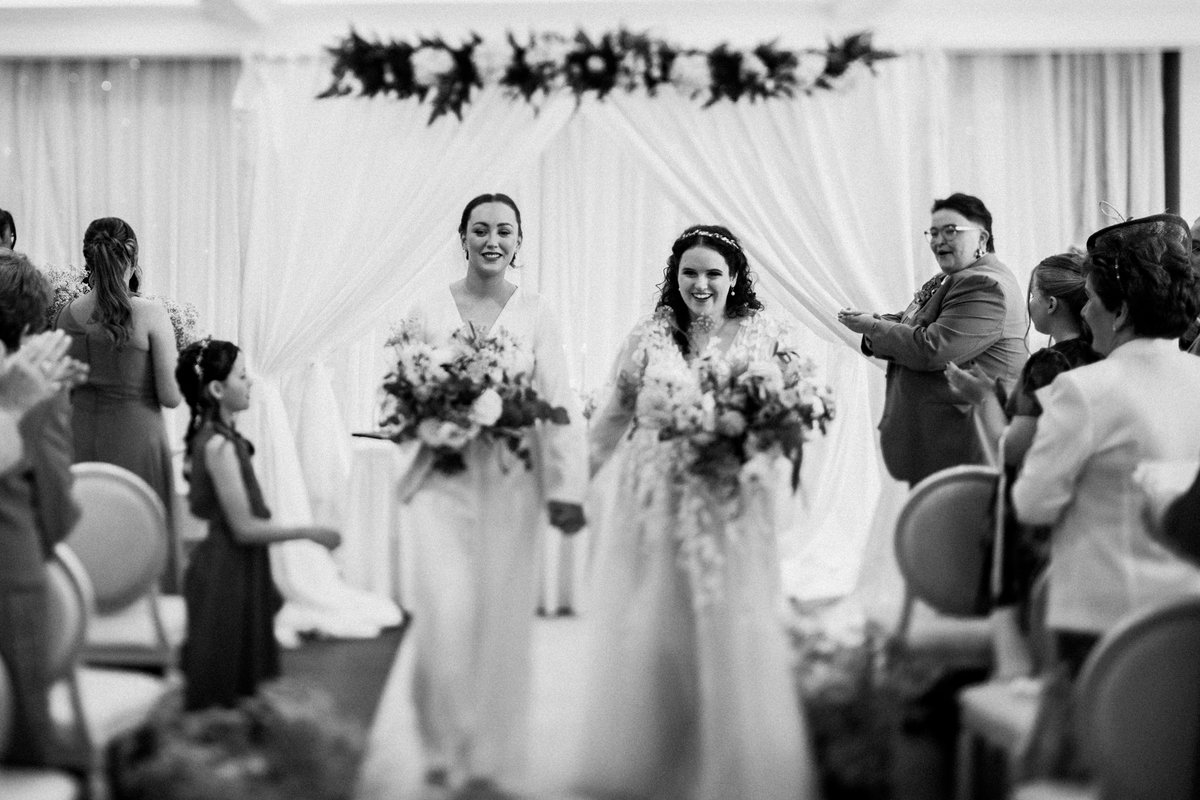 Ellen and Charlotte got married at the beautiful Harvey’s Point @harveyspoint in Donegal last week! 😍 
Here are a few previews from their wedding day 🥰
//
 #donegalweddingphotography #twobrides #dancingwithher #honeyandthemoonphotography