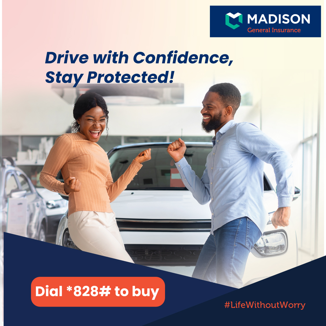 No one does motor insurance like we do!
Affordable Premium, Maximum Coverage - Our motor private insurance offers excellent value for your money.
 Dial *828# today!
#lifewithoutworry #motorinsurance #drivesafe #drivewithoutworry