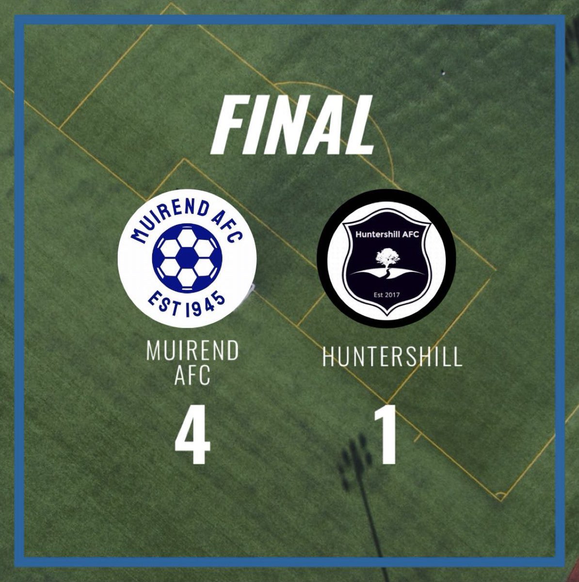Muirend AFC (@muirend_afc) on Twitter photo A comfortable win in the cup for the boys tonight with goals from <a href="/DannyMcgeever/">Danny</a> <a href="/DannyMefford/">Danny Mefford</a> <a href="/NiallFerry/">Niall Ferry</a> and Luke Kelly sealing the win.
Man of the match went to <a href="/NiallFerry/">Niall Ferry</a> for another solid performance.
Special mention to <a href="/markc6799/">Mark Cunningham</a> with another huge penalty save. A comfortable win in the cup for the boys tonight with goals from <a href="/DannyMcgeever/">Danny</a> <a href="/DannyMefford/">Danny Mefford</a> <a href="/NiallFerry/">Niall Ferry</a> and Luke Kelly sealing the win.
Man of the match went to <a href="/NiallFerry/">Niall Ferry</a> for another solid performance.
Special mention to <a href="/markc6799/">Mark Cunningham</a> with another huge penalty save.