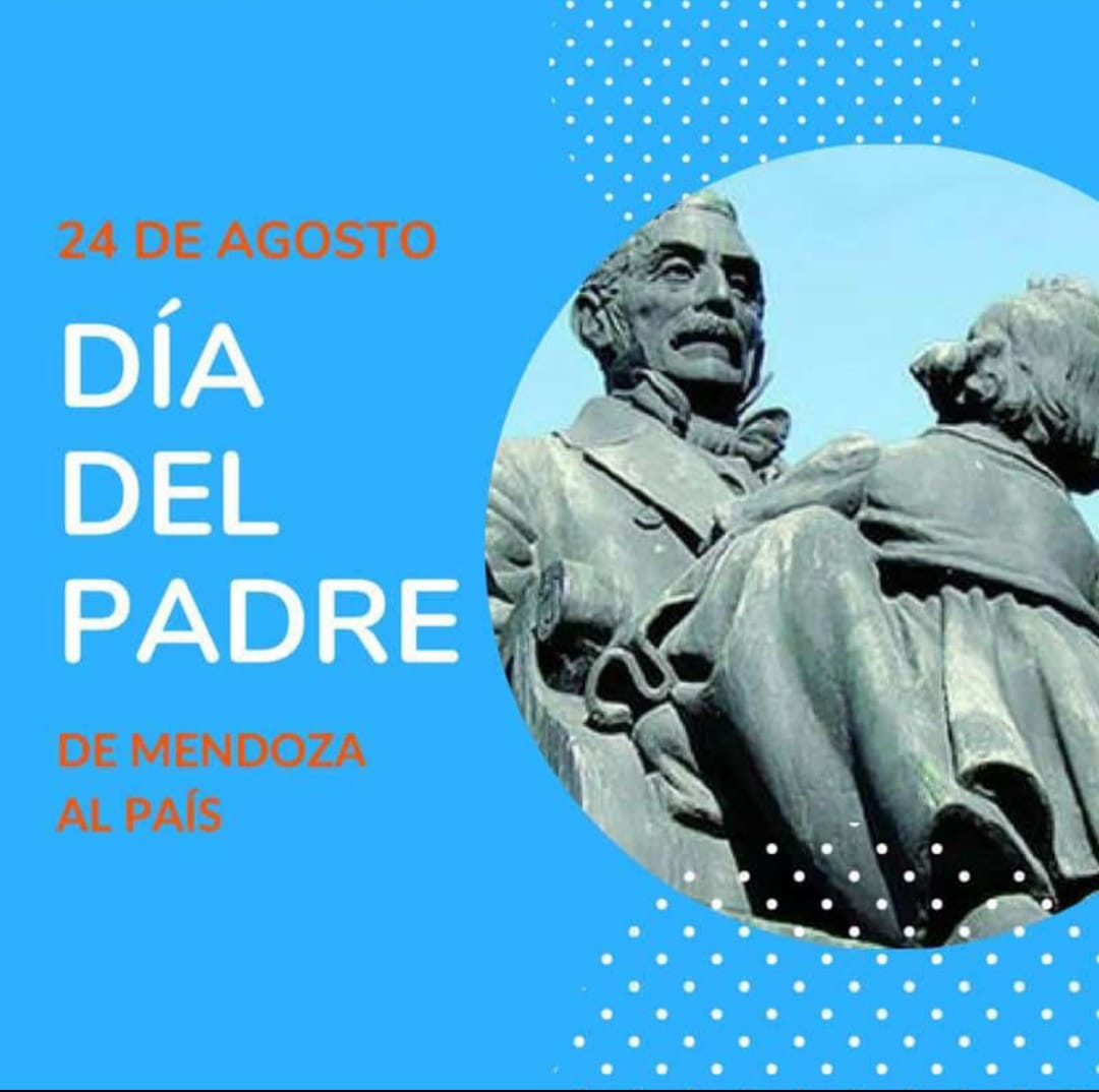 En #Mendoza el #24agosto se celebra el DIA DEL PADRE porque en esa fecha nació Merceditas la hija del General Don José de San Martín 🇦🇷