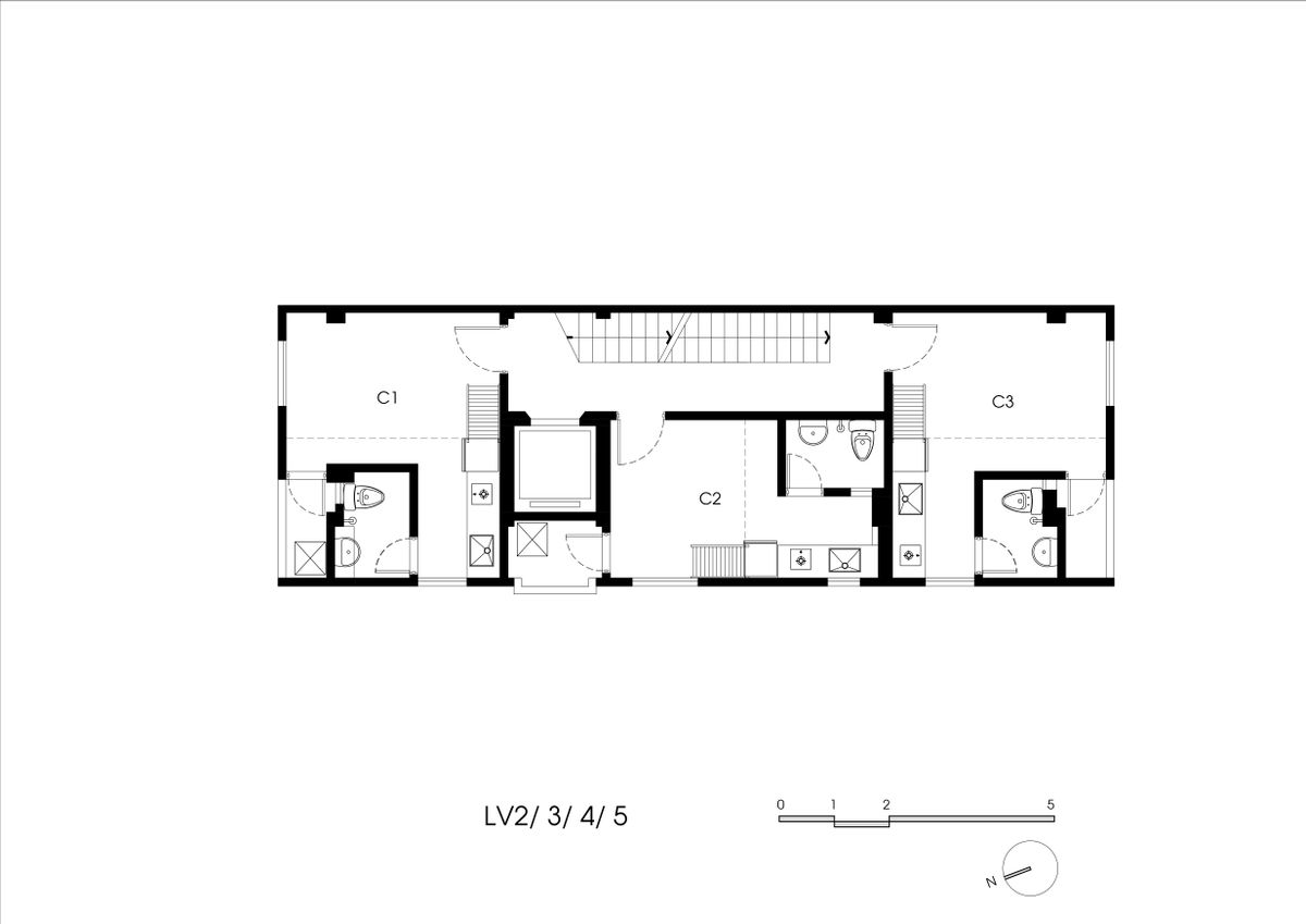 Architizer's tweet image. With its unique floating box design, variable window sizes and efficiently carved spaces, this tiny apartment is redefining student living with flair and functionality. 

Details: arc.ht/44n9g5t | 📍Hà Đông, Hanoi, Vietnam