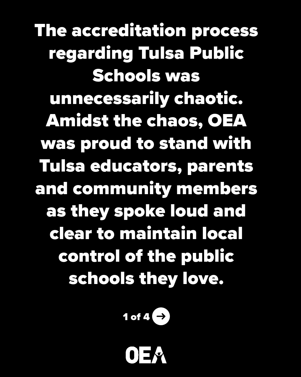 okea's tweet photo. In response to the OSDE's decision on TPS's accreditation status. #oklaed https://t.co/TbRZp2HPMX