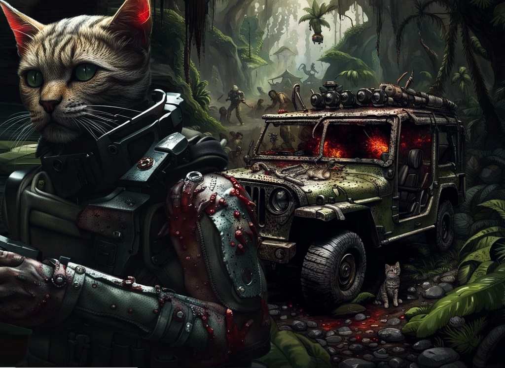 #ambush #catsoldier #AIArtwork