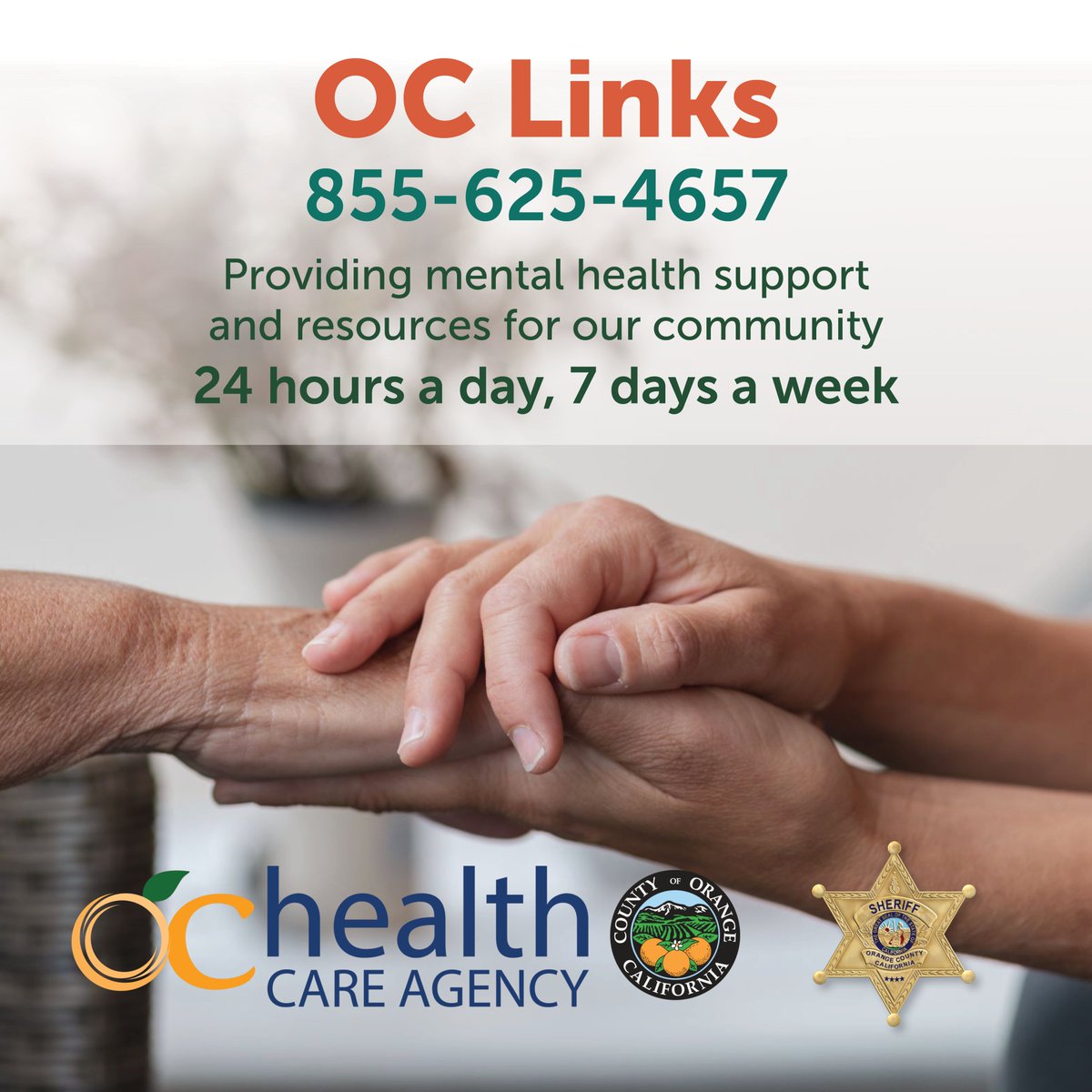 Last night was extremely difficult for our community. Our partners at <a href="/ochealth/">OC Health Care Agency</a> has resources available for those impacted by last night’s tragedy in Trabuco Canyon. They are here to help and we encourage anyone in need to reach out or visit ochealthinfo.com for resources.