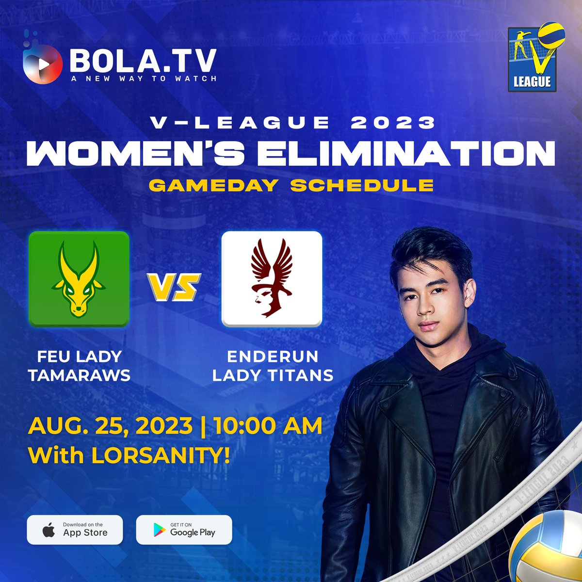bolatvph's tweet photo. The #Enderun Lady Titans will fend off the #VLeaguePH 2023 Women's Division's current top dog, #FEU Lady Tamaraws, at 10:00 AM.
Tune in to the intense game with Lorsanity on https://t.co/atidtgDxb0 and https://t.co/niwES3YtiL App!

#BolaTV #BolaTVPH #VLeague #VLeaguePH https://t.co/lL53orsJ4z