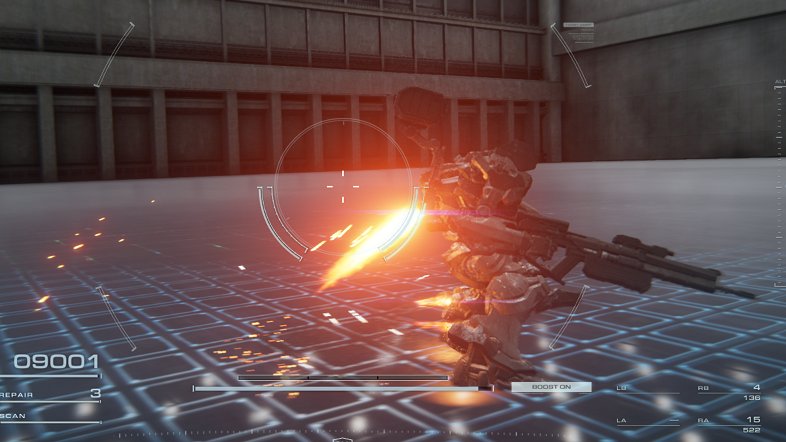 #アーマードコア6 
分かりました！
『なぜすぐにEN切れするか📉』
経験者が引っかかる罠！！

AC6で必要なテク
　：接地してから短くブースト（写真）
既存シリーズのテク
　：接地直前から短くブースト

「接地時にENが回復」する仕様上の齟齬
オールマインドの言うブランクは思ったより…深刻でした