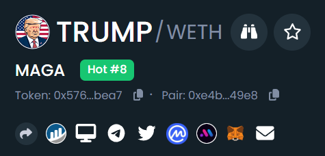 MAGAMemecoin's tweet photo. Some people might say the trend is your friend.
$TRUMP https://t.co/i9OdLzJJTW