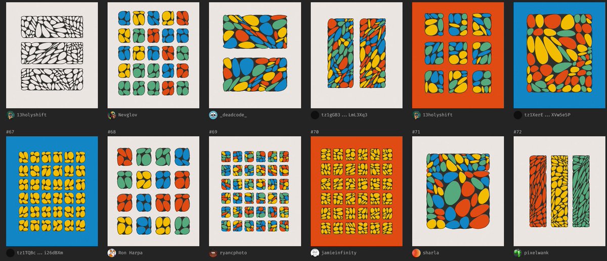 Thanks to everyone who has minted 'A Saucerful of Secrets' ! Still available on #fxhash #generativeart