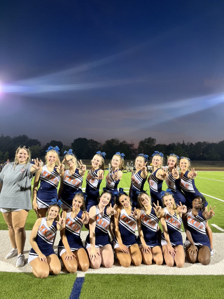 JV had their first season game tonight. It was a scorcher, but the Bulldogs came up with a victory! 💙🏈🧡📣 #mckinneynorth #wearemckinney