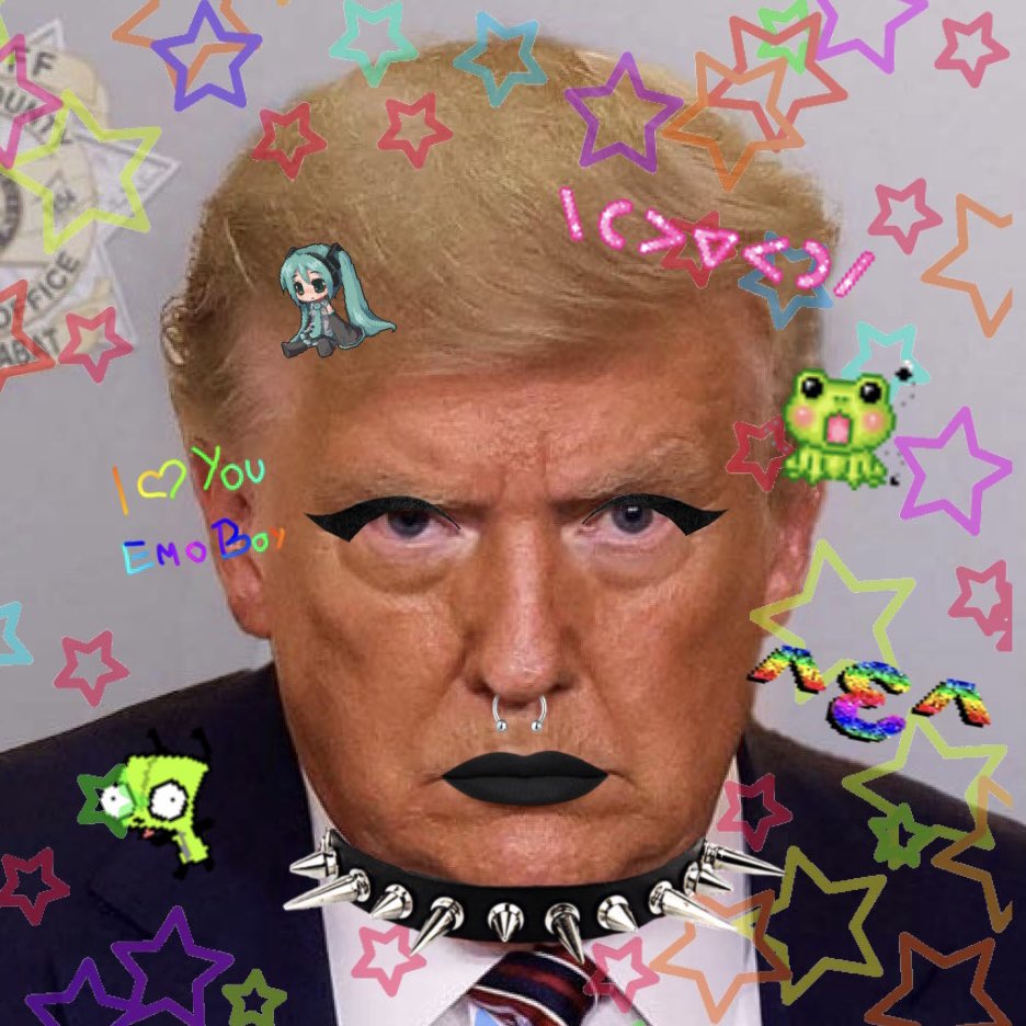 Guys I’m so creative! >3<// #TrumpMugShot #TrumpMugShotDay