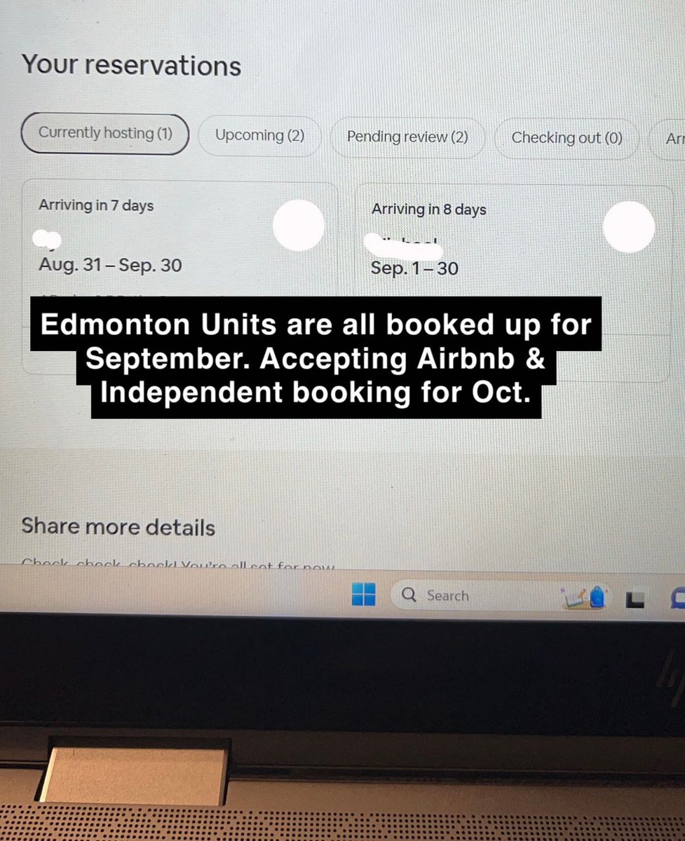 cleowithgrace_'s tweet photo. Edmonton units available starting Oct. 

** Unit can be booked through Airbnb or direct (DM me). 

#Yeg https://t.co/MzjFgah61K