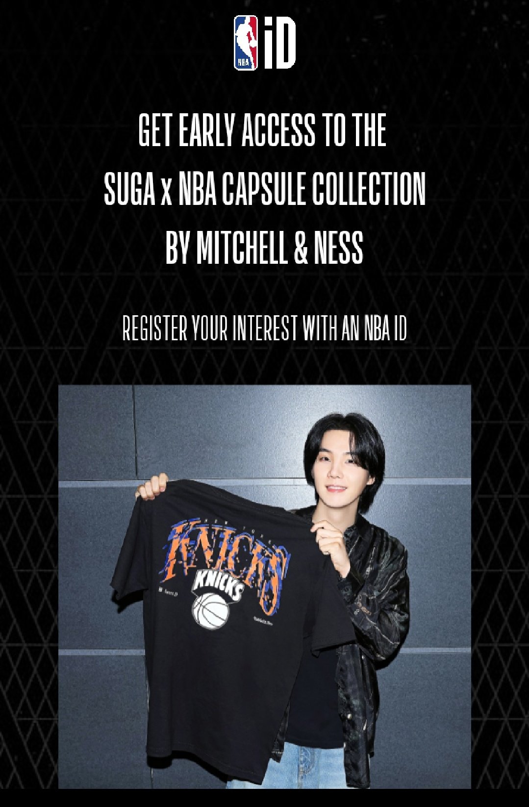 D-636 SUGA WORLDWIDE UNION 🌏 (fan account) on X: #SUGA, NBA Ambassador,  will lauch a NBA capsule collection by Mitchell & Ness. - T-shirts -  Hoodies - Jackets - Shorts - Hats #