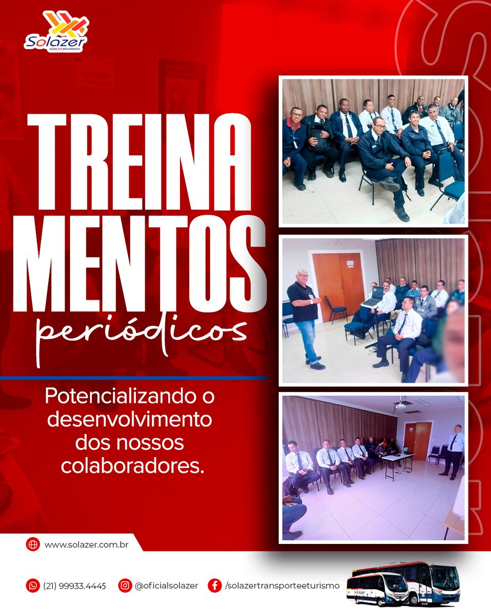 oficialsolazer's tweet photo. Na Solazer, investimos no aprimoramento contínuo dos nossos motoristas. Em parceria com o Sepetiba TECON, garantimos treinamentos de qualidade e otimização logística, proporcionando um serviço ainda mais eficiente e seguro. 🚌🚀 https://t.co/ZSGcKbRXqC