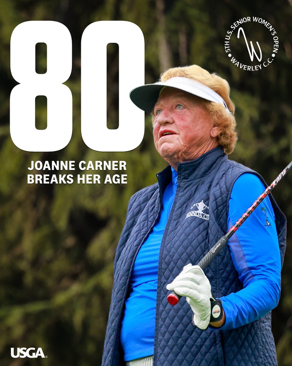 LEGENDARY! 😱 For the sixth time in the #USSeniorWomensOpen, 84-year-old JoAnne Carner shoots her age or better.