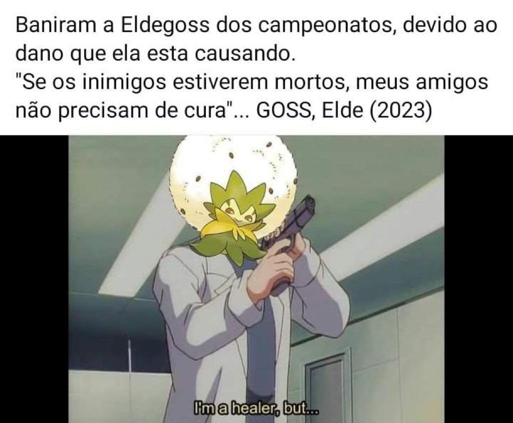 dudu_maia's tweet image. She was not a Supporter, she was not a healer, in fact she was born a killer! #PokemoUnite #Eldegoss #Quadkill