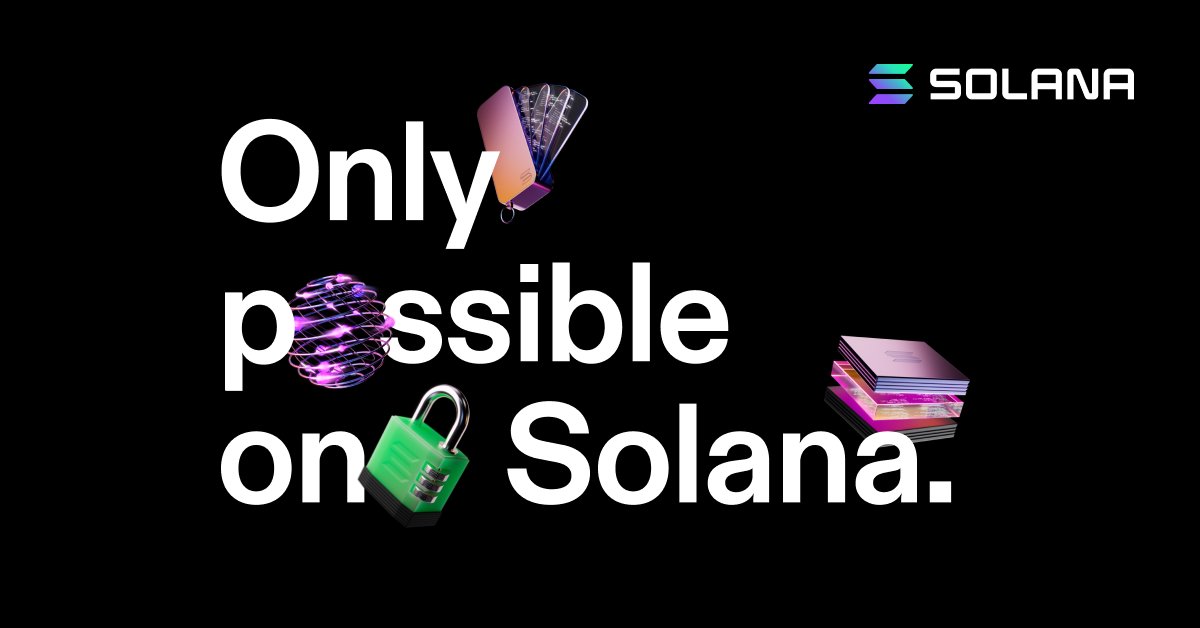 Solana isn't just about speed. It's about creating a world where anything is possible, and everyone forges the decentralized digital future together, empowered by the applications of tomorrow. Accessible, global, revolutionary. Be part of the movement: solana.com/possible