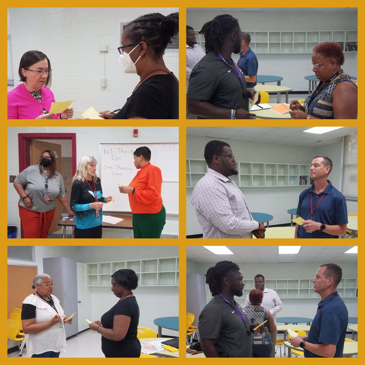 Ebenezer Teachers participated in Engagment Strategies Professional Development today. Our teachers are practicing a Kagan Strategy, Stand Up, Hand Up, Pair Up. #ebenezertigers #showingourTigerPRIDE <a href="/BerthaTimmons18/">Bertha Timmons</a> <a href="/DrShirleyGamble/">Dr. Shirley Gamble</a> <a href="/DrWrightSupt/">Dr. William T. Wright, Jr.</a> <a href="/jlessard32/">Jamie Lessard</a>