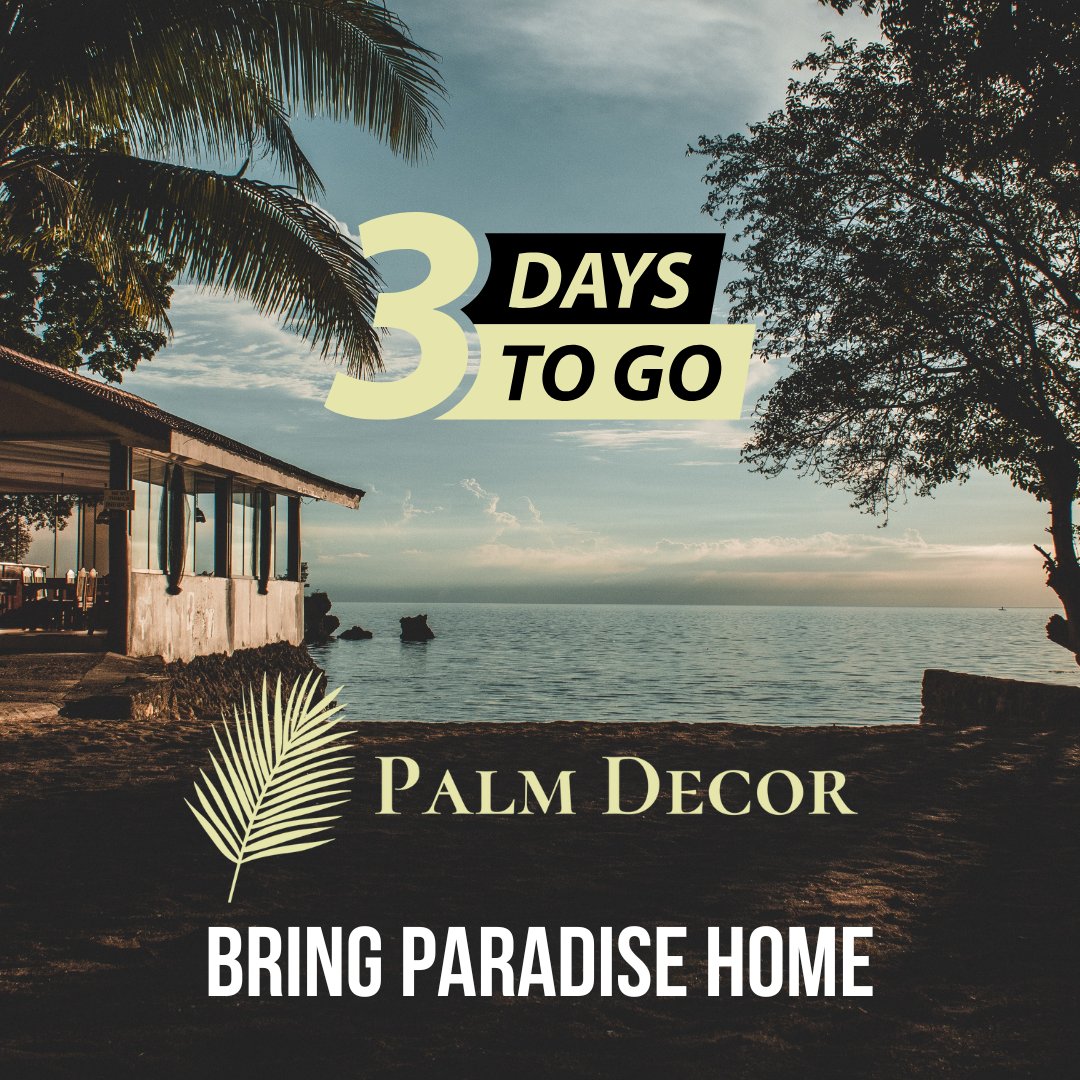 PalmDecor's tweet photo. Only 3 days left until we unveil paradise! Get ready to transform your space with our exquisite furniture collection. Mark your calendars for the big reveal on August 28th at 8pm. Embrace elegance, comfort, and style like never before. 🌴🏡 #3DaysToGo #PalmDecorLaunch https://t.co/IzrSYYavxX