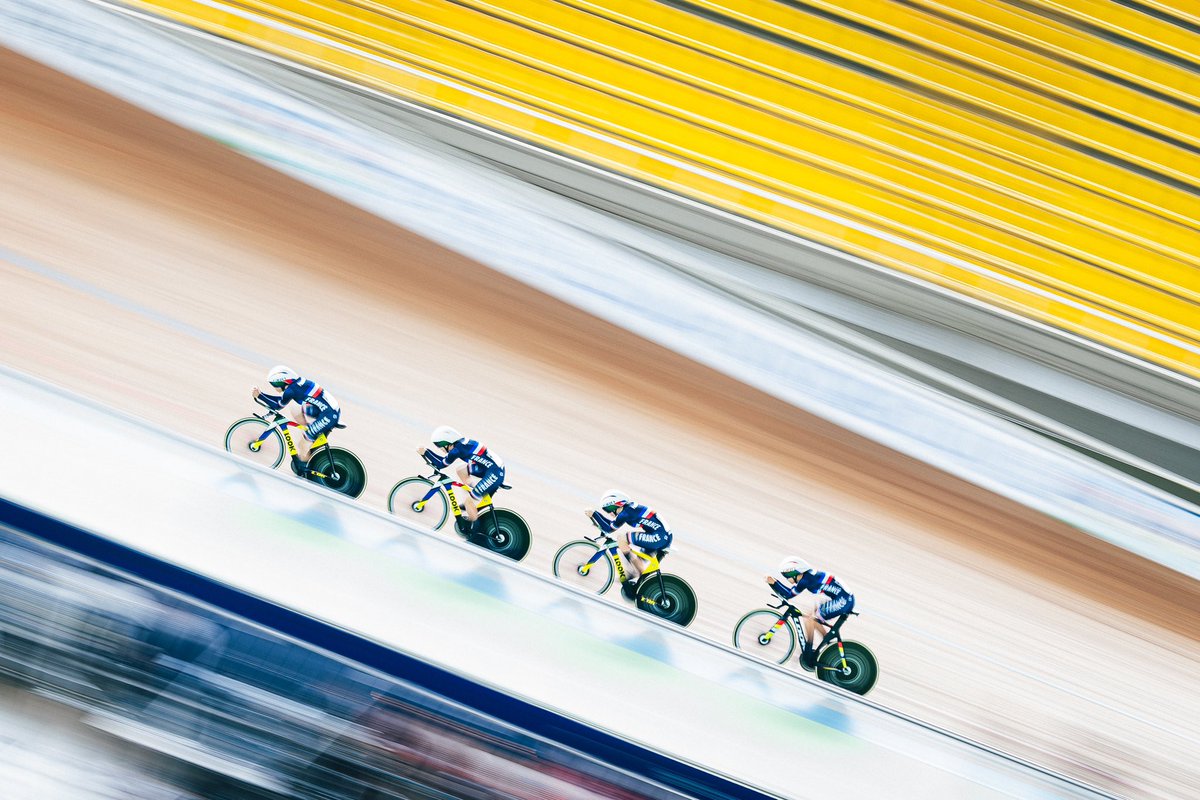 Nouveau record de France pour l’Équipe de France <a href="/FFCyclisme/">FFC</a> de poursuite/équipe femmes U19 : 4’24’’530

 (Record précédent : 4’25’’480)

Direction la finale pour la médaille d’or contre l’Italie tout à l’heure. 

#MundialJuniorCali | #Cali2023